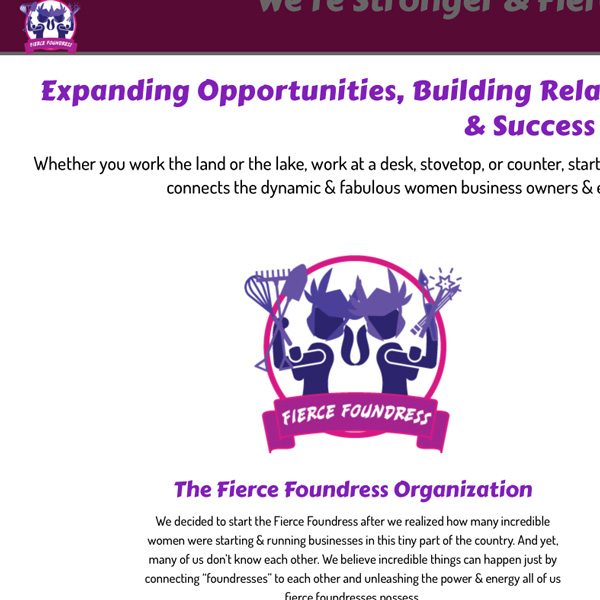 Fierce Foundress Web Design